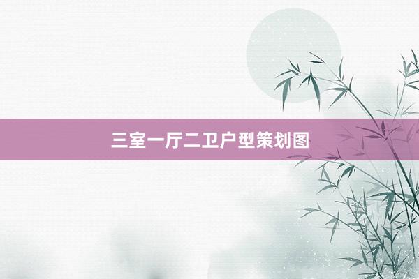 三室一厅二卫户型策划图
